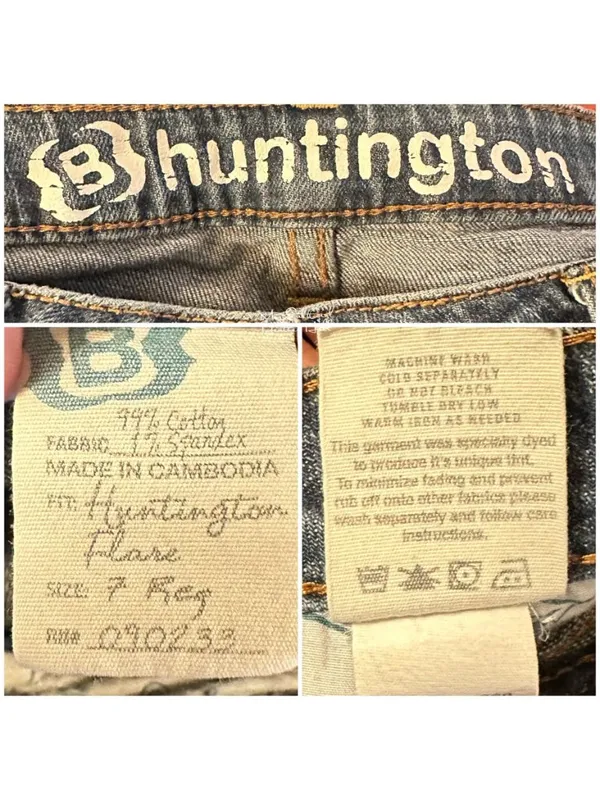 Bullhead Huntington Vintage Low Slung Stone Washed Flare Jeans Size 7 Juniors - Image 6