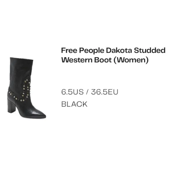 Free People Dakota Studded Western Boot Size 6.5 - Image 8