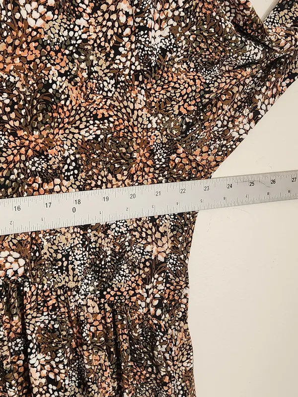 Haptics Textured Brown Floral Print Mini Dress Size 2X - Image 7