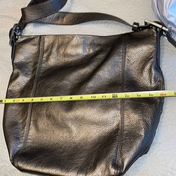 ROCKPORT Women’s Faux Leather Brown Metallic Shoulder Bag PocketBook‎ Adjustable - Image 11