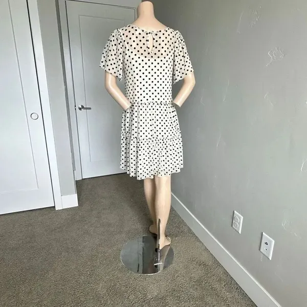 Altar’d State (Sz S) Dress Baby Doll SHEER Black Polka Dot - Image 11