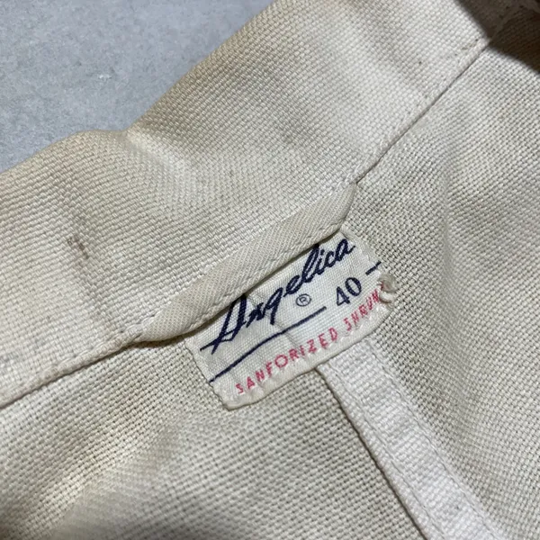 Vintage 1940s Angelica Sanforized Shrunk Doctor Lab Coat Uniform Unisex SZ 40 - Image 2