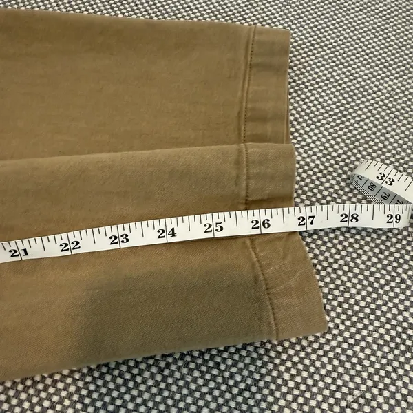 Madewell Pants Womens Size 31 Drill Khaki The Emmett Wide Leg Crop Welt Pocket - Image 14