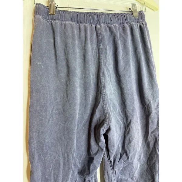 Free People Shirred Jogger Pants Indigo Blue Mineral Dye XS Boho Western Hippie - Image 8