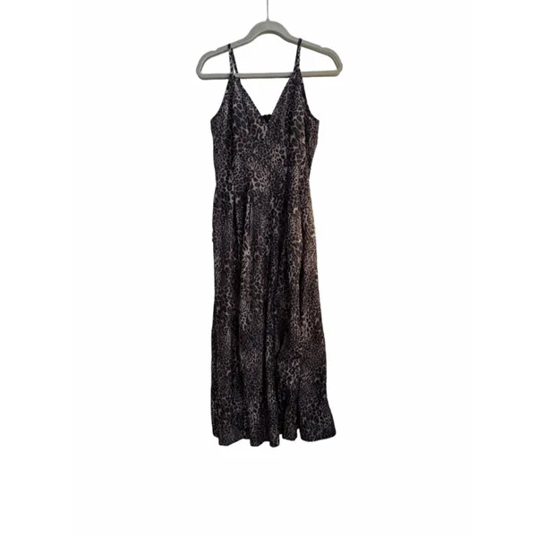 NEW Leopard Lightweight Spaghetti Strap Maxi Sun Dress M - Image 5