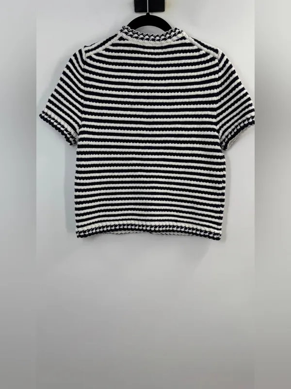 J.Crew Crochet short-sleeve cardigan in stripe - Image 5