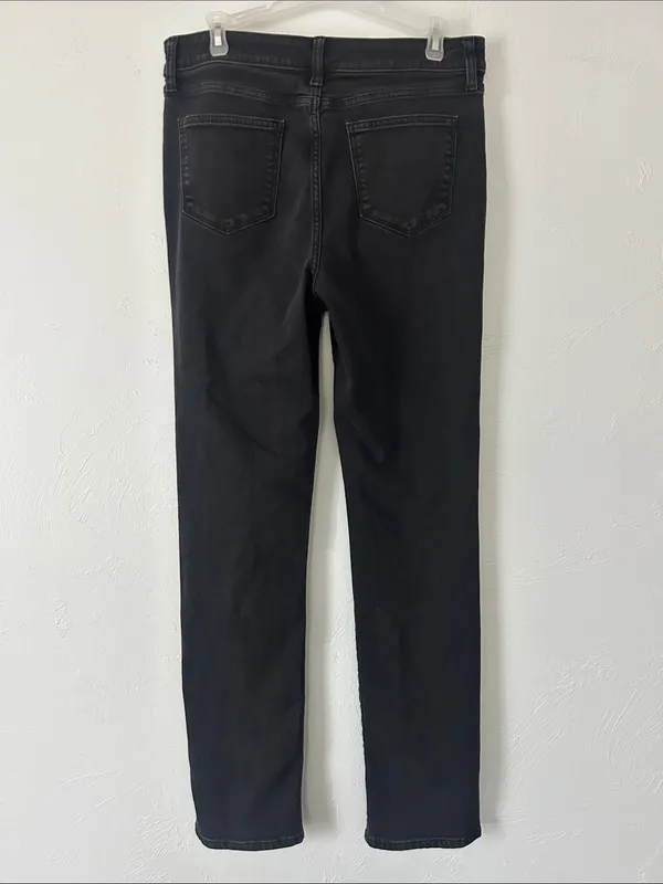 Classic Denim Black Straight Leg Jeans SZ 10 LONG - Image 2