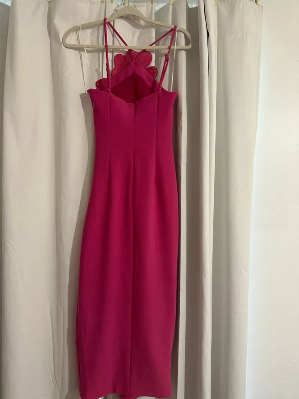 Elliatt Janelle 3D Midi Dress In Pink XXS - Image 6