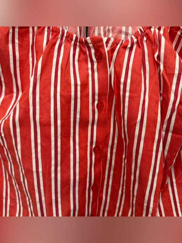 NWT WeWoreWhat by Anthropologie Red Stripped Scoop Beck Cami - Image 5