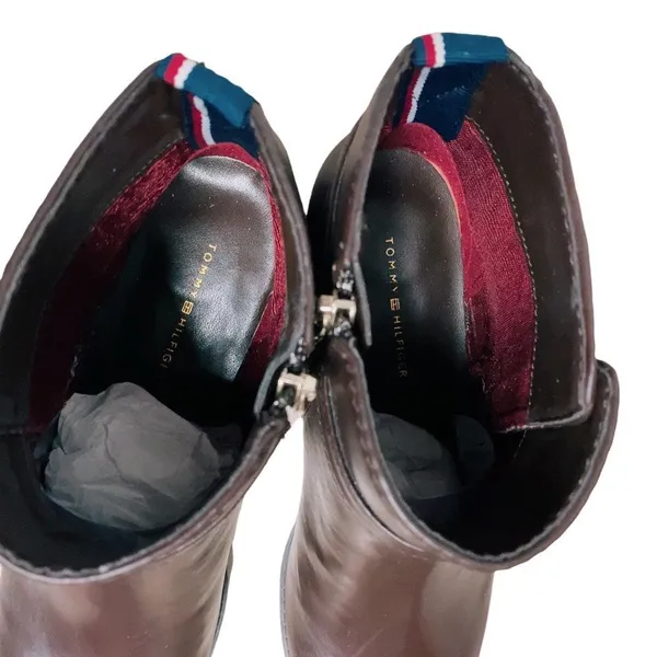 Womens‎ Tommy Hilfiger Faux Leather Side Zip Ankle Boots 7M - Image 8