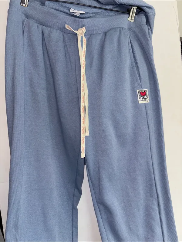 Keith Haring Slate Blue Crew Neck Sweatshirt With Matching Jogger Pants Size Sm - Image 8