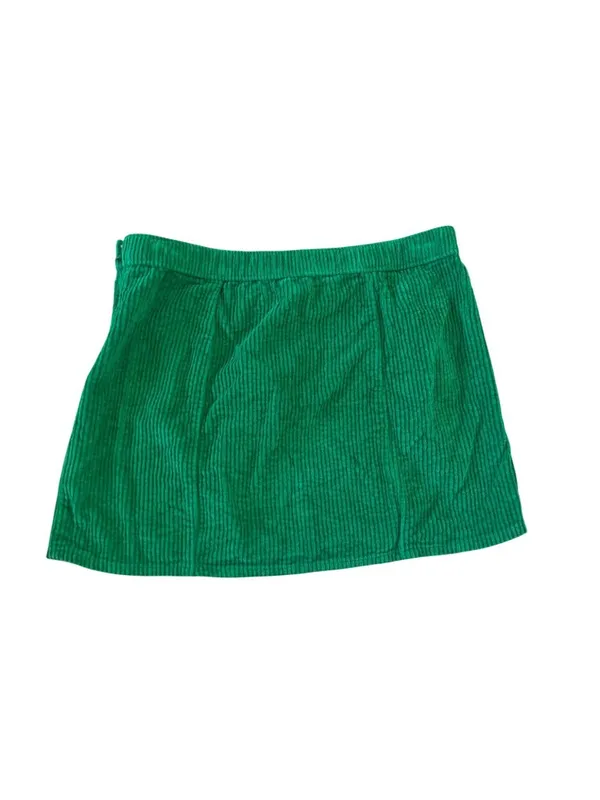 AERIE Women's Green Corduroy Pull On Skirt Size XS - Image 2