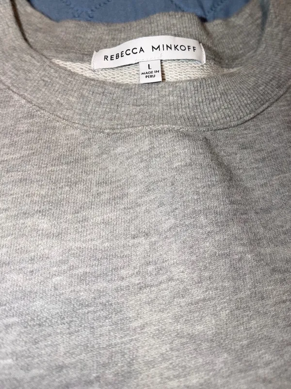 Rebecca Minkoff Evelyn Ruffle Heathered Sweatshirt Women’s Size-L - Image 2