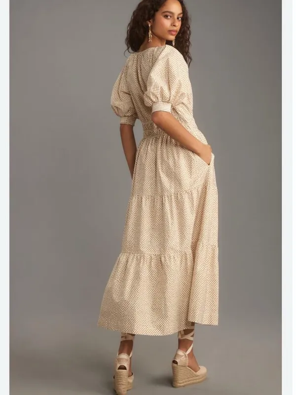 NEW Anthropologie The Somerset Maxi Dress: Puff-Sleeve Edition XL - Image 4