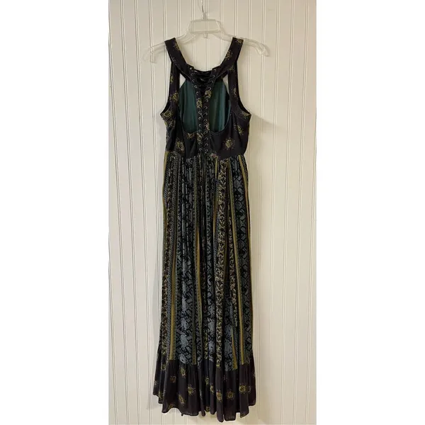 Free People maxi dress ties up back sz 8 - Image 3
