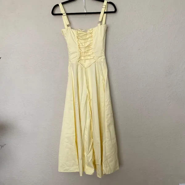 HOUSE‎ OF CB 'Carmen' Buttercup Bustier Sundress yellow NWOT size XS - Image 8