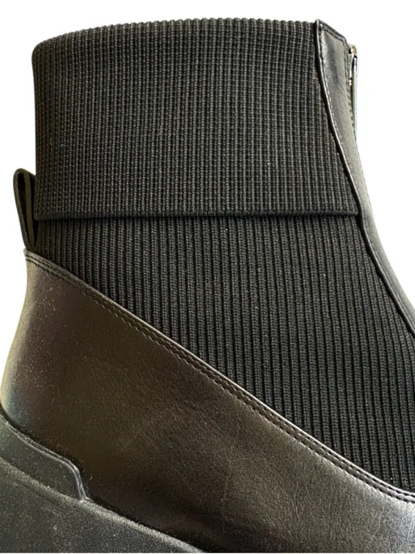 EUC ABEO Leather Metropolis Zip Heeled Boots Black Size 9.5 Retail $199.00 - Image 7