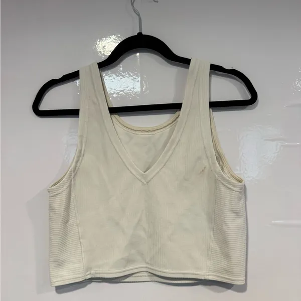 Lululemon ribbed softstreme‎ off white tank top - Image 4