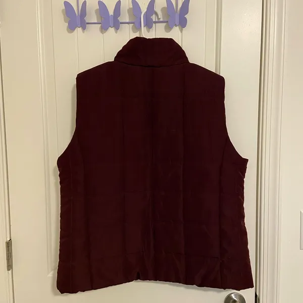 New York‎ & Company women’s deep purple light padding puffer zip vest pockets XL - Image 7