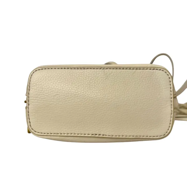 HOBO Nash Tassel Oyster White Leather Zip-Around Crossbody Bag - Image 8