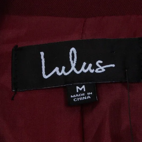 NWT Lulus Womens Suit and Score Single Breasted Blazer Size M Red Preppy‎ Career - Image 5
