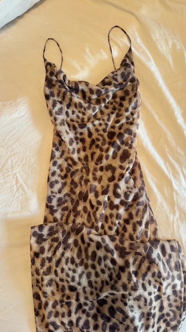 Zara cheetah print slinky maxi dress - Image 2