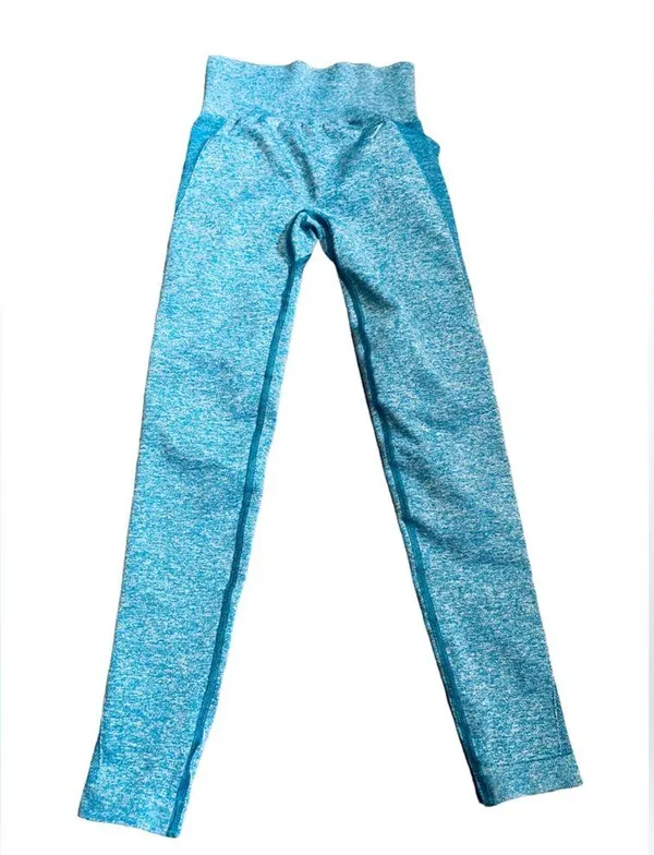 Gymshark Blue Flex High Waisted Training Workout Athletic Gym Leggings - Image 2