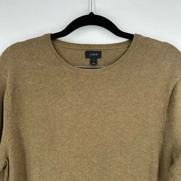 J. Crew Military‎ Green Cotton Wool Blend Sweater Size Small Oversized - Image 4