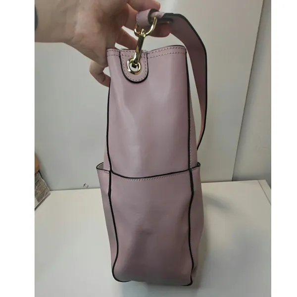 Baby Pink leather Tote by Bostatent - Image 5