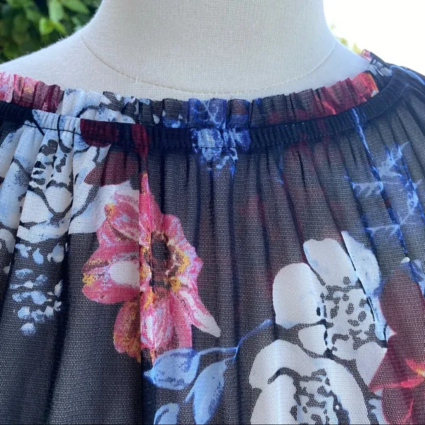 INC Semi Sheer Floral Top - Image 8