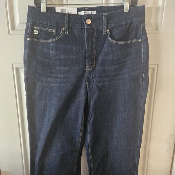 Seven7 Tummyless Jeans Women 10 Dark Wash High Rise Slim Straight NWT - Image 3