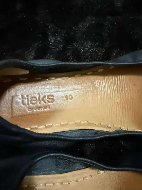 Tieks by Gavrieli Leather Ballet Flats Metallic Gray Women's Size 10 - Image 3