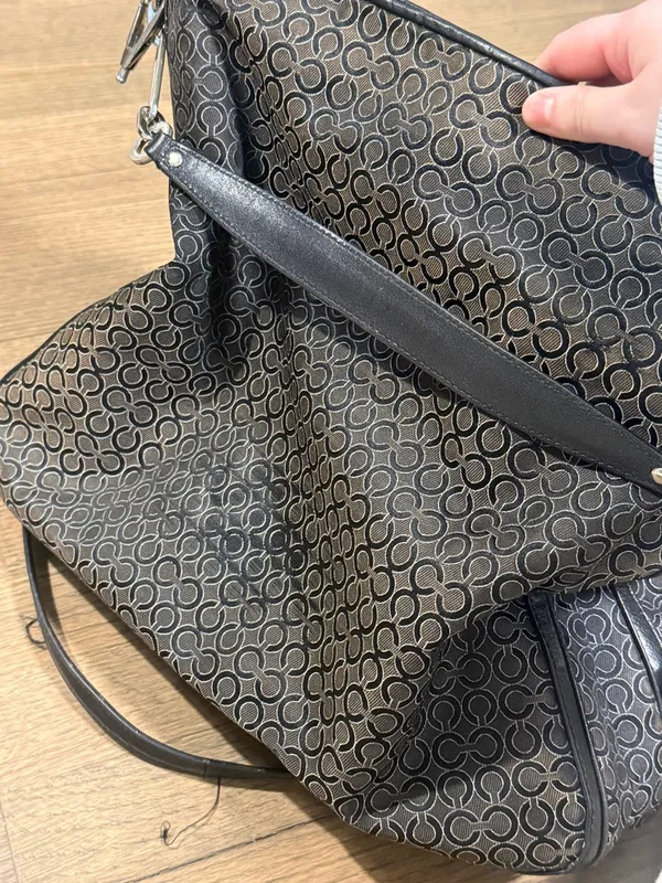 Coach Y2K Madison OP Art Pearlescent Signature Large Handbag - Image 8