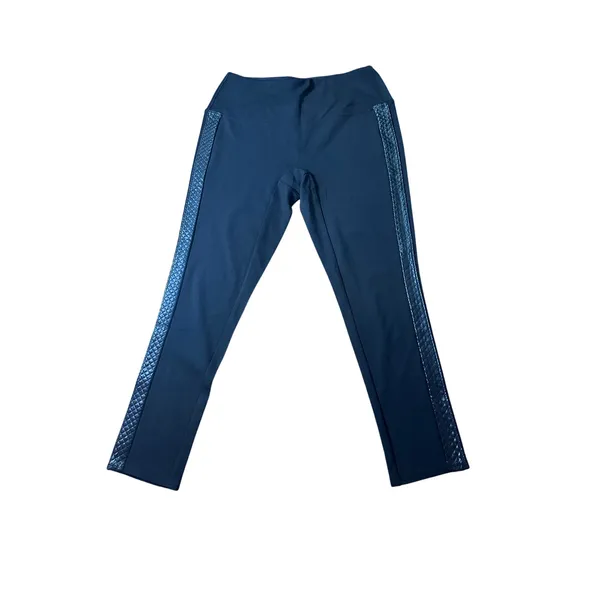 Dg2 Diana Gilman‎ Leggings Quilted Side Panel Athleisure Black L - Image 2