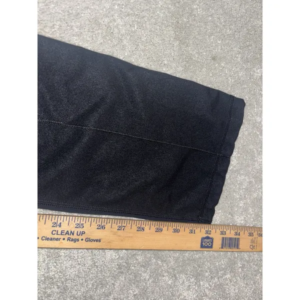 Lululemon Womens Pants Straight Leg Mixed Material Pull On Black Size 4 Thick - Image 10
