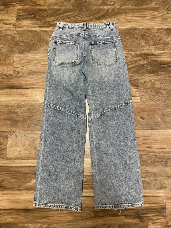 Celebrity Pink Juniors Skater Wide Leg Light Wash Denim Jeans Size 3/26 - Image 7