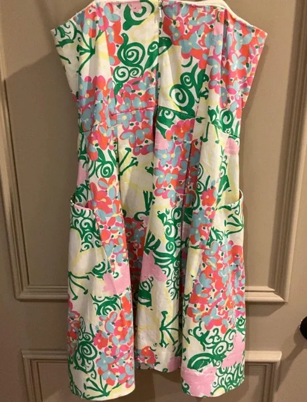 Lilly PULITZER SUN DRESS Strapless Blossom RESORT Mariposa Floral 0 Small SUMMER - Image 6