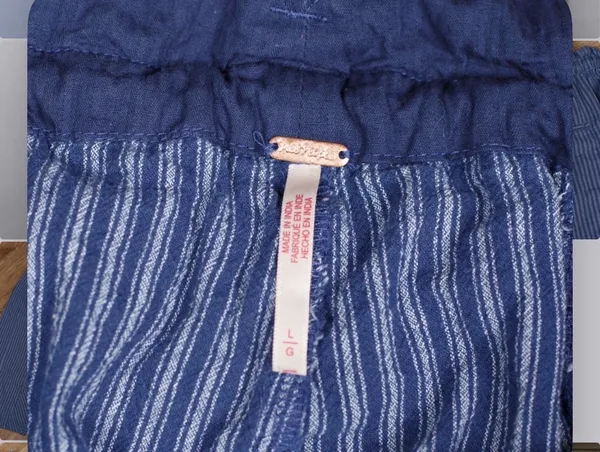 Free People Runyon Oversized Stripe Pants Womens xl Blue Striped Harem Festival - Image 9