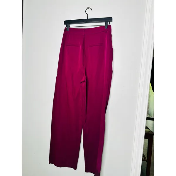 ENDLESS ROSE Purple Wine Colored High-Waisted Suit Pants Size Small - Image 10