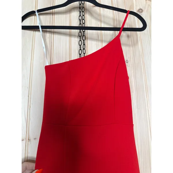 NWT Lulus Keeper of My Heart Red One-Shoulder Maxi Dress Holiday Paty Gala XXS - Image 5