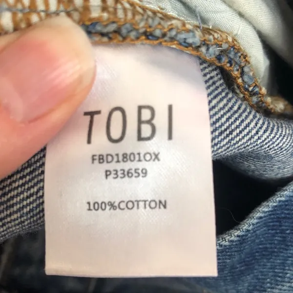 Tobi Studded High Rise Mom Jeans Womens 25 Blue Denim Zip Fly Classic Silver - Image 3