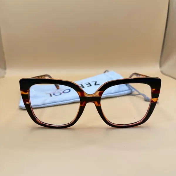 Zeelool Brown Glasses Frames, No prescription - Image 2