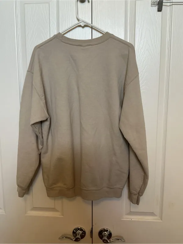 Malibu Crewneck Sweatshirt - Taupe with Pink Logo - Image 7
