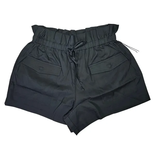 Girlfriend‎ Collective Black Cora Pocket Shorts Paperbag Waist Cargo M - Image 2