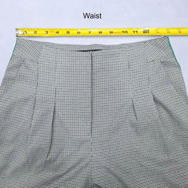 Frmz Gray Houndstooth Stripe Chic Office Work Formal KPop Preppy‎ Pants Large - Image 8