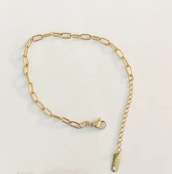 Boutique 18k Gold Mini Link Bracelet - Image 5
