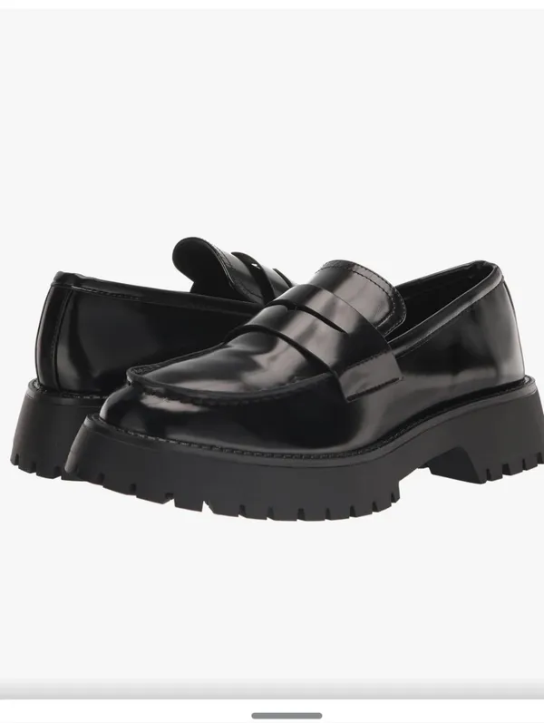 Madden Girl Heaathr Patent Lug Sole Loafers Womens Shoes Size 8 Black Platform - Image 12