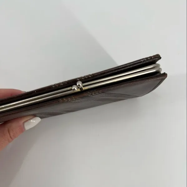 Vintage brown wallet 80s‎ Brown - Image 4