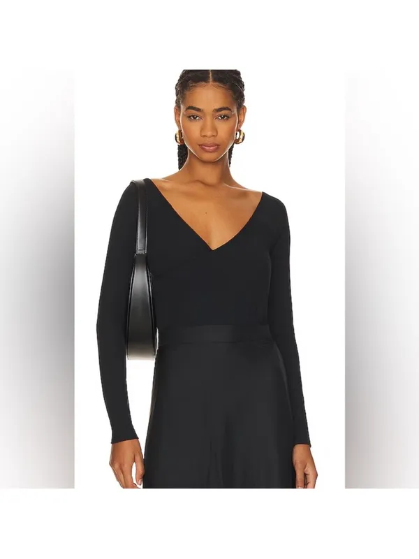 Skin Nora Faux Wrap Textured Bodysuit Size 1 / Small - Image 2