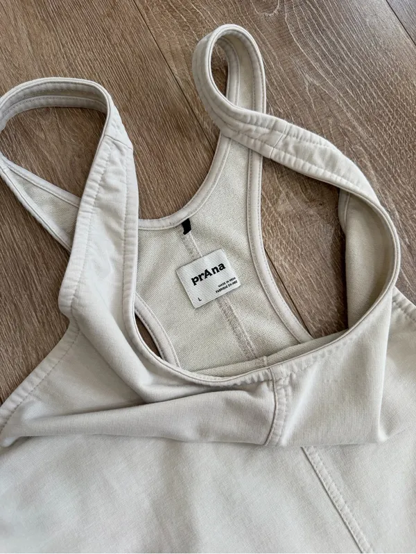 Prana Mindful Movement Jumpsuit Organic Cotton Blend Almond Size Large - Image 5